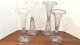 Lot Of Four Antique Art Deco Glass Risers, Pillars, Store Display