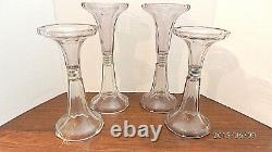 Lot of four Antique Art Deco Glass Risers, Pillars, Store Display