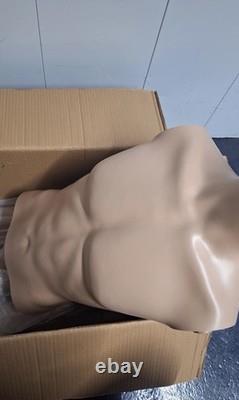 Male Full Body Mannequin XL Realistic Retail Store Display with Glass Base New