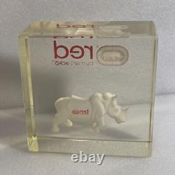 Marc Ecko Unlimited Rhino Advertising Desk Lucite Statue Store Sign Display