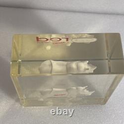 Marc Ecko Unlimited Rhino Advertising Desk Lucite Statue Store Sign Display