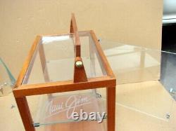 Maui Jim Sunglasses Counter Top Glass Wood Dual Door Display Case & Keys