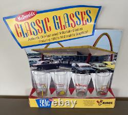 McDonalds Milkshake Glasses Reproduction Original Store Display 1957 Vintage