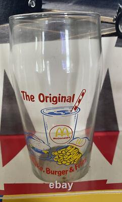 McDonalds Milkshake Glasses Reproduction Original Store Display 1957 Vintage