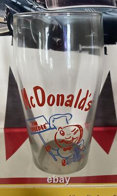 McDonalds Milkshake Glasses Reproduction Original Store Display 1957 Vintage