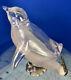 Movie Tv Prop Mcm Vintage Lucite Penguin On Ice Skates Clear & Frosted 5 Tall