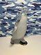 Movie Tv Prop Mcm Vintage Lucite Penguin On Ice Skates Clear & Frosted 9.5 Tall