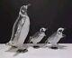 Movie/tv Prop Mcm Vintage Lucite/acrylic Penguins On Ice Skates Read