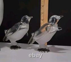 Movie/TV Prop MCM Vintage Lucite/acrylic Penguins On Ice Skates READ