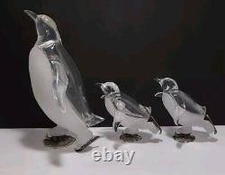 Movie/TV Prop MCM Vintage Lucite/acrylic Penguins On Ice Skates READ