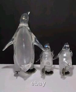 Movie/TV Prop MCM Vintage Lucite/acrylic Penguins On Ice Skates READ