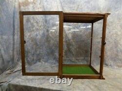 National Wood Framed Glass Vintage Showcase Country Store Counter Top Display m