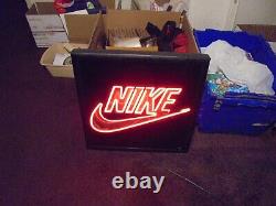 Neon Tube Nike Store Display Sign USA Made Electriglass 18-3/4 X 18-3/4