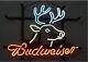 New Budweisers Deer Buck 17x14 Light Lamp Neon Sign Real Glass Store Display