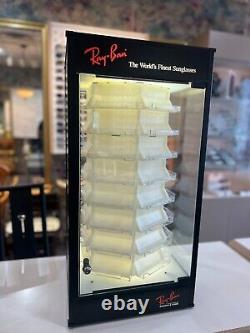 New Vintage Ray Ban Display Case Counter Unit 1993 48 Piece Lighted & Lockable