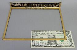 OLD Cigar Box retail tobacco store glass display cover Bank Note Reichards Cadet