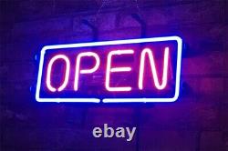 OPEN Store Gift Neon Signs Display Real Glass Pub Handcraft 17