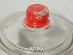 ORIGINAL Tom's Toasted Peanut Co. Glass Jar Red Knob Lid Store Counter Display
