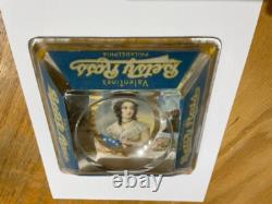 Old Glass Coin Change Display Tray Valentine's Betsy Ross Cigars Philadelphia
