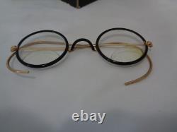 Old Store Display Arista Natural Gold Black Rim Eyeglasses Bifocal