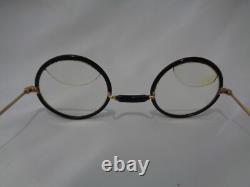 Old Store Display Arista Natural Gold Black Rim Eyeglasses Bifocal