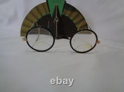 Old Store Display Arista Natural Gold Black Rim Eyeglasses Bifocal