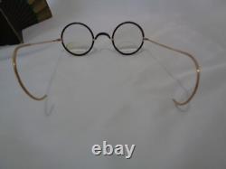 Old Store Display Arista Natural Gold Black Rim Eyeglasses Bifocal