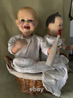 Original 1950's Automaton Creepy Babies Mechanical Store Window Display