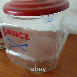 Original Lance Glass Cracker snack Cookie Jar Vintage advertising Store Display