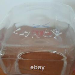 Original Lance Glass Cracker snack Cookie Jar Vintage advertising Store Display