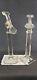 Pair Antique Vintage 1914 Store Display Glass Shoe Stand General Store