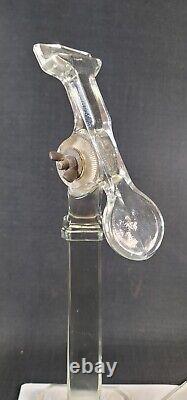 Pair Antique Vintage 1914 Store Display Glass Shoe Stand General Store