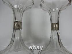 Pair Fabulous Old Vintage Store Display Glass Shelf Risers