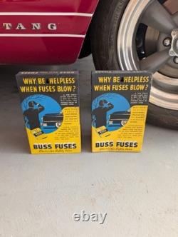 Pair Of Vintage Buss Fuse Glass Tube Display Rack With 77 Fuses