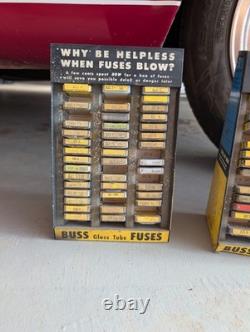 Pair Of Vintage Buss Fuse Glass Tube Display Rack With 77 Fuses Pair Of Vintage Buss Fuse Glass Tube Display Rack With 77 Fuses