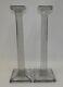 Pair Of Antique Glass Store Display Pillars Columns Risers 18 Tall