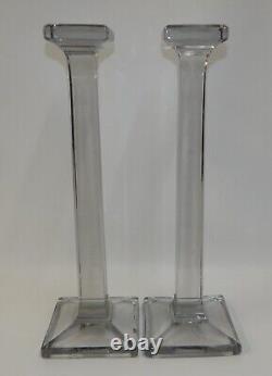 Pair of Antique Glass Store Display Pillars Columns Risers 18 Tall