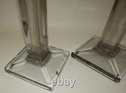 Pair of Antique Glass Store Display Pillars Columns Risers 18 Tall