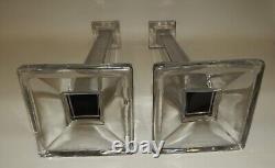 Pair of Antique Glass Store Display Pillars Columns Risers 18 Tall