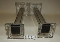 Pair of Antique Glass Store Display Pillars Columns Risers 18 Tall