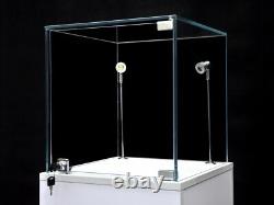 Pedestal Exhibition Stand Display White Case Store Fixture #SC-PED-W-L