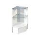 Pentagonal Corner With Glass Shelf For Full Vision Showcase White Scpc18w