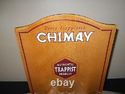 Peres Trappisties Chimay Advertising Shelf With 3 Glasses