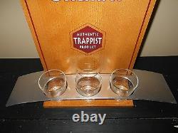 Peres Trappisties Chimay Advertising Shelf With 3 Glasses