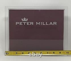 Peter Millar Lucite Store Advertising Countertop Display Sign Plaque 10x8x1 3/8