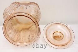 Planters Mr Peanut Pink Depression Glass Jar 14 Tall Advertising Store Display