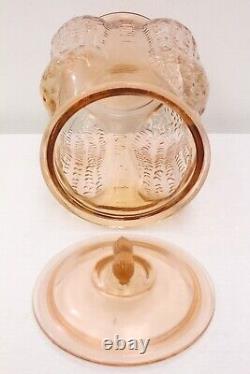 Planters Mr Peanut Pink Depression Glass Jar 14 Tall Advertising Store Display