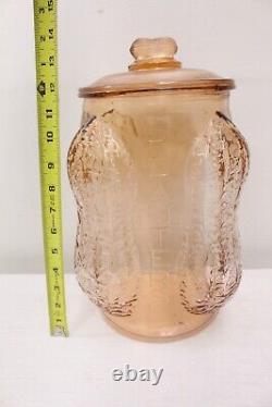 Planters Mr Peanut Pink Depression Glass Jar 14 Tall Advertising Store Display