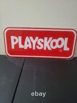 Playskool Plexiglass Toy Store Display Sign NYC Toy Fair 1990s Sign