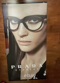 Prada Eyewear Vinyl Banner Double Sided Store Display Poster 28x53 2017 Vtg